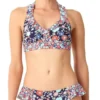 Anne Cole Lazy Daisy Marilyn Flounce Halter Bikini Top