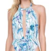 Gottex Exotic Paradise Deep Plunge One Piece Swimsuit