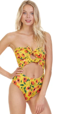 Tori Praver Roux One Piece Swimsuit In French Poppy