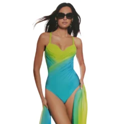 Roidal Brasil Arian Swimsuit In Blue/Green Ombre