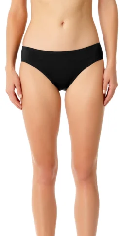 Anne Cole Live In Color Retro Scoop Bikini Bottom -Sunflai Swimwear Shop 20MB30101 BLK F 1