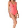 Anne Cole Dream Weaver Twist Front One Piece Swimsuit