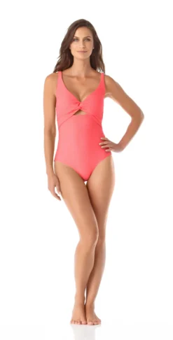 Anne Cole Dream Weaver Twist Front One Piece Swimsuit -Sunflai Swimwear Shop 20MO06014 MEL 1716 2