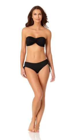 Anne Cole Live In Color Twist Bandeau Bikini Top 25 Anne Cole Live In Color Twist Bandeau Bikini Top -Sunflai Swimwear Shop 20MT10101 20MB30001 BLK 868