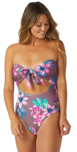 Raisins Puerto Vallarta One Piece Swimsuit -Sunflai Swimwear Shop 23A711488 GREY FRONT