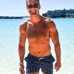 Bermies Mens Swim Trunk In Sharks