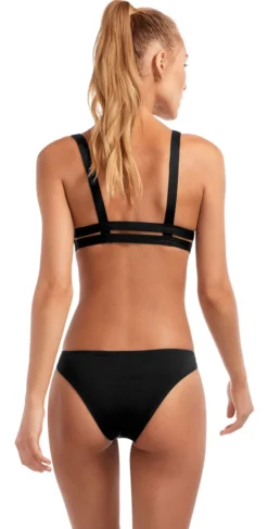 Vitamin A EcoLux Neutra Hipster Bikini Bottom In Black