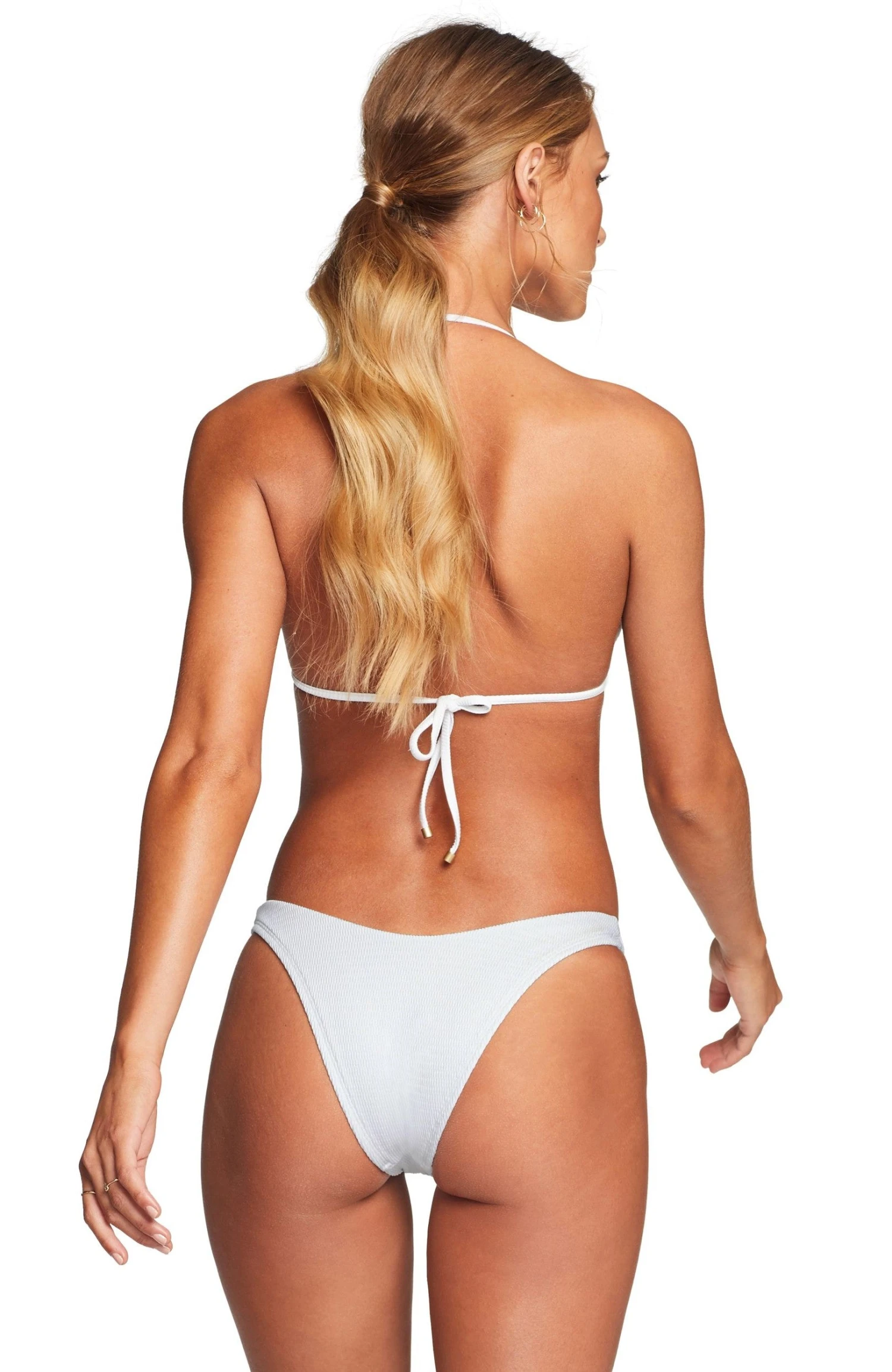 Vitamin A California High Leg Bikini Bottom In White EcoTex 1 Vitamin A California High Leg Bikini Bottom In White EcoTex
