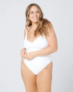 Pointelle Rib Gianna One Piece Swimsuit -Sunflai Swimwear Shop 6016079 PTGIMC21 WHT DETAIL A edit scaled