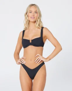 Camellia Bikini Top -Sunflai Swimwear Shop 6124050 LSCAT19 LSCNB20 BLK H 1