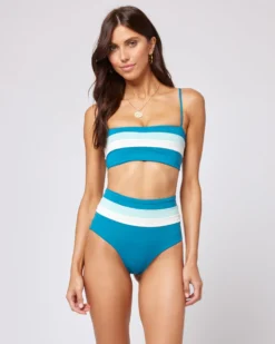 Rebel Stripe Bikini Top