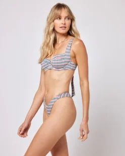 Pique Stripe Cabana Bikini Bottom -Sunflai Swimwear Shop 6543235 PICAT22 PICNB22 VPS S 3