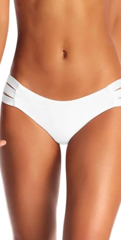 Vitamin A EcoLux Emelia Bikini Bottom In White 6 Vitamin A EcoLux Emelia Bikini Bottom In White -Sunflai Swimwear Shop 73T 717B ECW 3074 Bottom Detail2