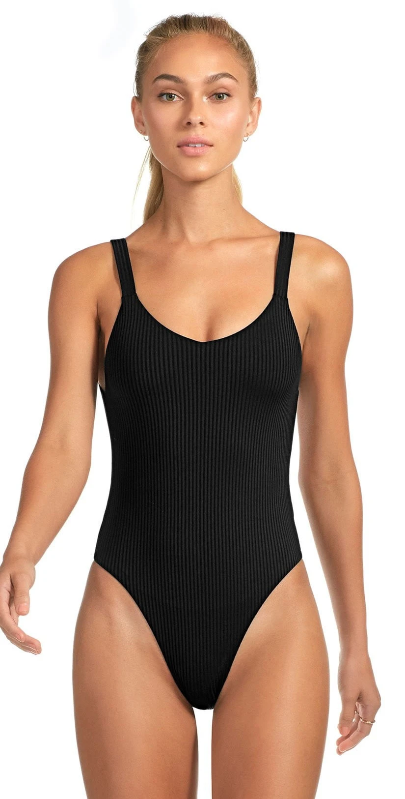 Vitamin A EcoRib Leah One Piece Swimsuit In Black 1 Vitamin A EcoRib Leah One Piece Swimsuit In Black