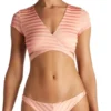 Vitamin A Ballerina Wrap Top In Pink Ballet Stripe