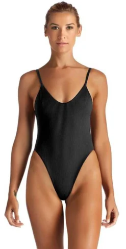 Vitamin A EcoRib Yasmeen One Piece In Black