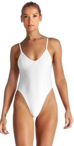 Vitamin A EcoRib Yasmeen One Piece In White
