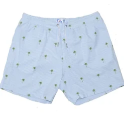 Bermies Mens Swim Trunk In Palm Stripes -Sunflai Swimwear Shop 9