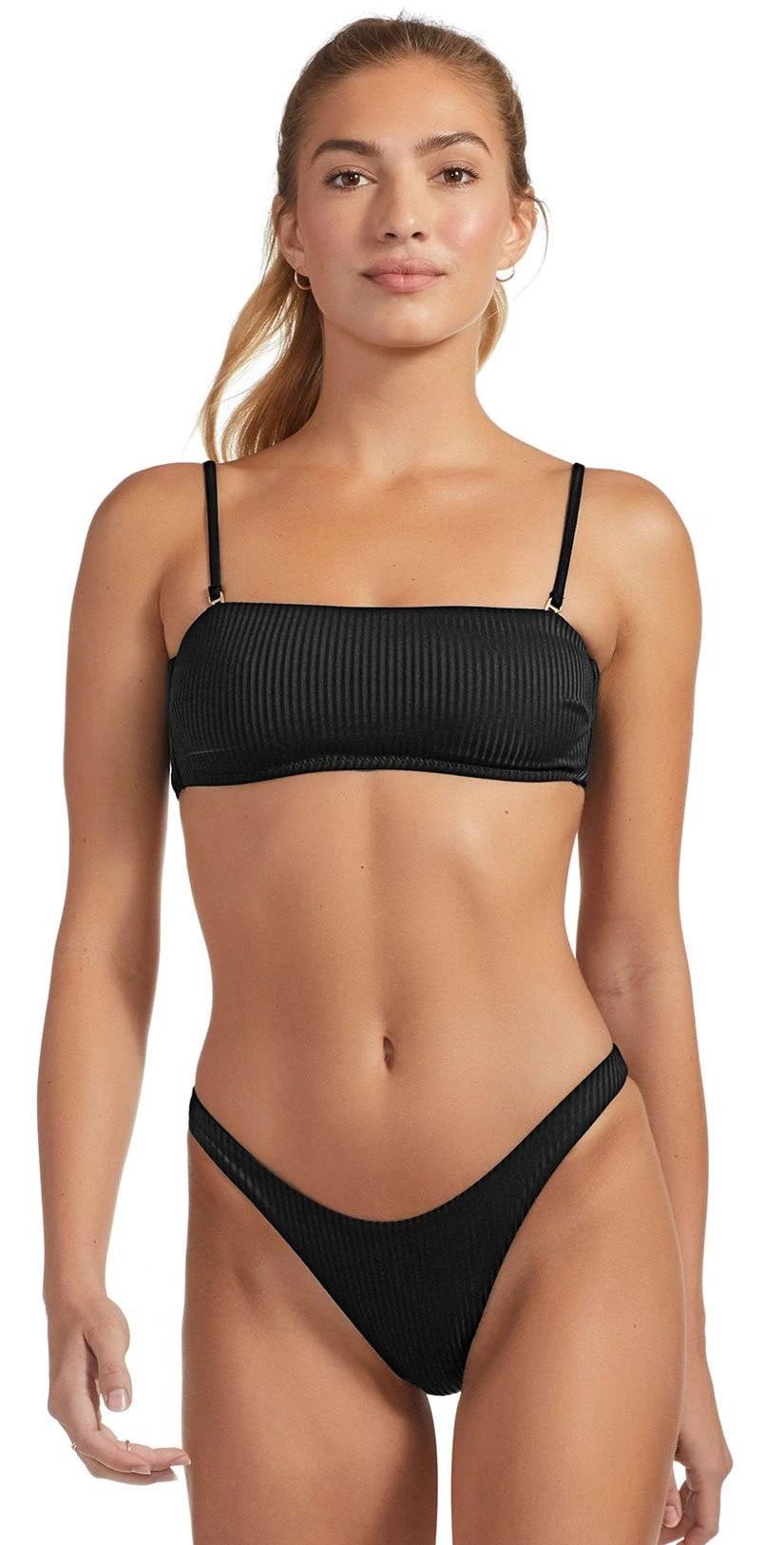 Vitamin A EcoRib Mila Bikini Top In Black 1 Vitamin A EcoRib Mila Bikini Top In Black