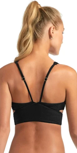 Vitamin A EcoRib Nicole Bikini Top In Black -Sunflai Swimwear Shop 915T ERB 167BF ERB BACK 0226 T3