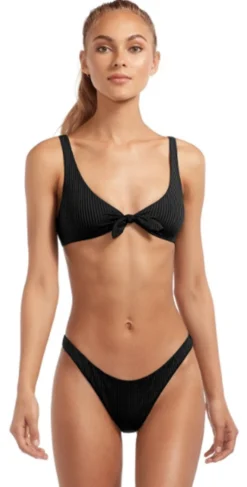 Vitamin A EcoRib Lou Bikini Top In Black