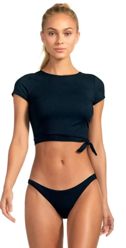 Vitamin A EcoRib Rica Crop Top In Black