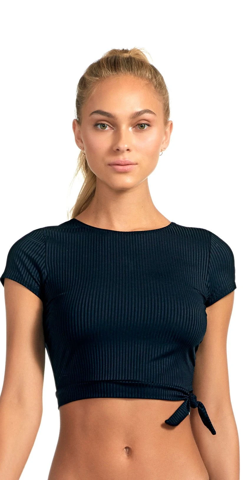Vitamin A EcoRib Rica Crop Top In Black 3 Vitamin A EcoRib Rica Crop Top In Black - Image 3