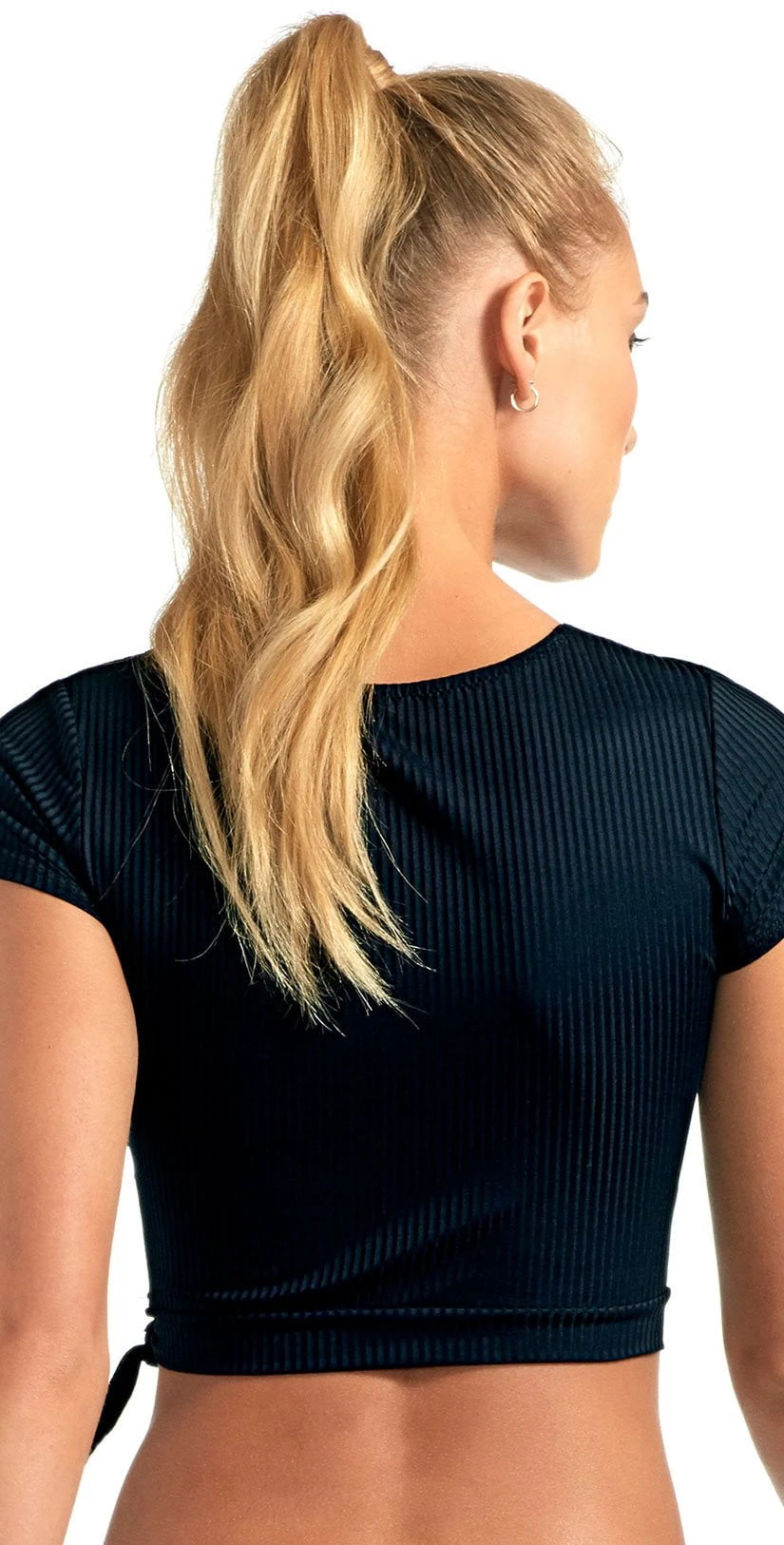 Vitamin A EcoRib Rica Crop Top In Black 4 Vitamin A EcoRib Rica Crop Top In Black - Image 4
