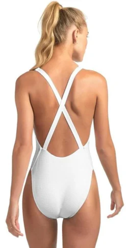 Vitamin A BioRib Alana Full Coverage One Piece Swimsuit In White