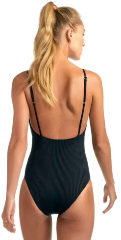 Vitamin A EcoRib Alma One Piece Swimsuit In Black -Sunflai Swimwear Shop 931MF ERB BACK 0575 Back