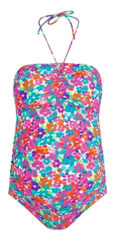 Anita Maternity Samoa Bandeau One Piece Swimsuit 9520-009 -Sunflai Swimwear Shop Anita Maternity Floral Bandeau cutout