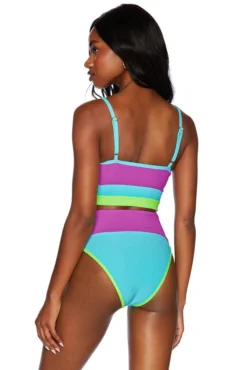 Beach Riot Emmy Bottom In Fluorescent Colorblock