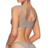 Beach Bunny Rib Tide Skimpy Bottoms In Taupe