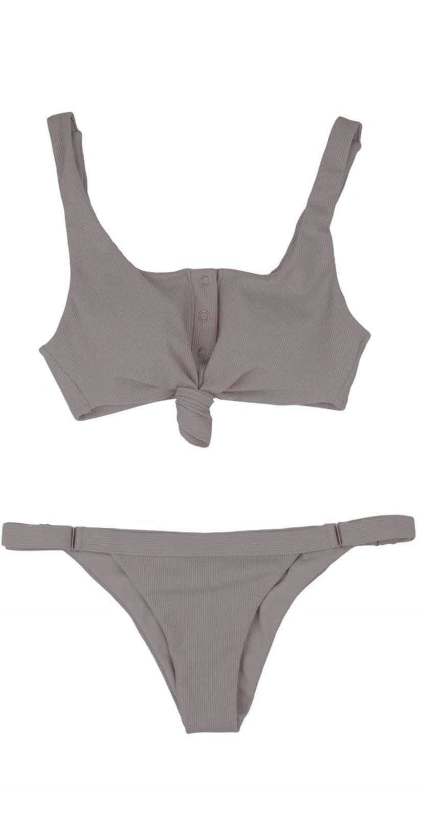 Beach Bunny Rib Tide Skimpy Bottoms In Taupe 4 Beach Bunny Rib Tide Skimpy Bottoms In Taupe - Image 4
