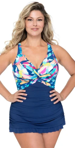 Profile By Gottex Bermuda Breeze Skirted One Piece 8 Profile By Gottex Bermuda Breeze Skirted One Piece -Sunflai Swimwear Shop E9312W01050 F