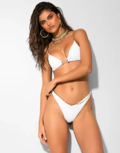 Serena Tango Bottom - White -Sunflai Swimwear Shop EDITORIAL SERENA TRIANGLE TOP SERENA TANGO WHITE