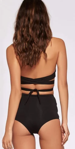 L Space Marilyn High Waist Bottom In Black LNMYB16-BLK