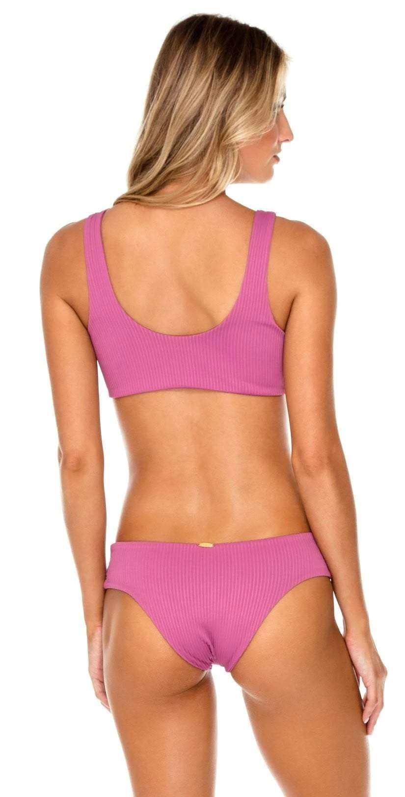 Luli Fama Orillas Del Mar Lace Up Bralette Bikini Top In Raspberry 2 Luli Fama Orillas Del Mar Lace Up Bralette Bikini Top In Raspberry - Image 2