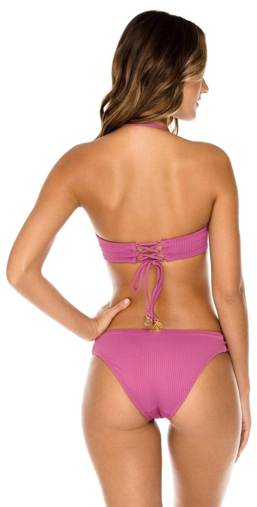 Luli Fama Orillas Del Mar Underwire Bandeau Bikini Top In Purple 2 Luli Fama Orillas Del Mar Underwire Bandeau Bikini Top In Purple - Image 2