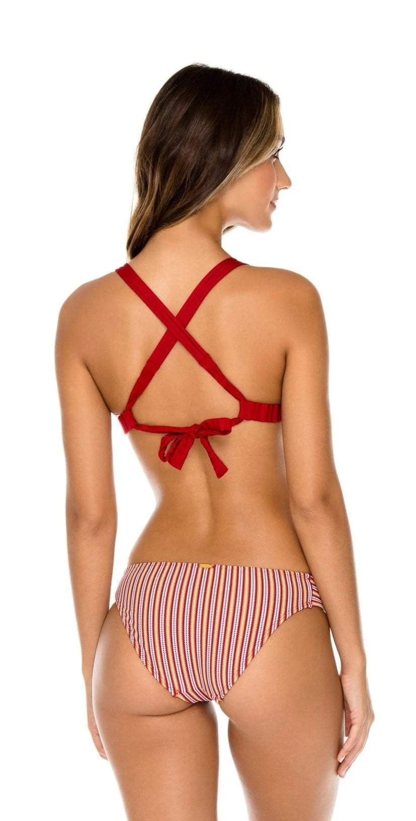 Luli Fama Torre De Oro Push Up Halter Bikini Top In Red 2 Luli Fama Torre De Oro Push Up Halter Bikini Top In Red - Image 2