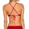 Luli Fama Turi Turai Ring Side Full Cut Bikini Bottom In Red