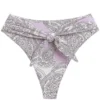 Montce Swim Paula Lilac Paisley Tie-Up Bikini Bottom