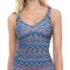 Profile By Gottex Marima V-neck Underwire Tankini Top In D Cup E737-1D46-080