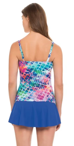 Profile By Gottex Song Bird Skirted Bottom In Blue E837-1P58-421