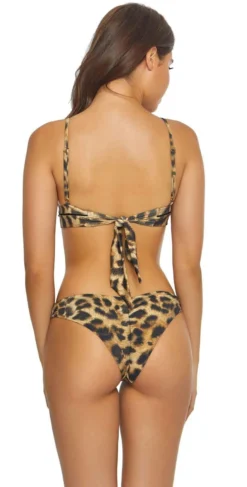 PilyQ Jungle Basic Ruched Teeny Bottom JUN-211T