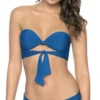 PilyQ Island Blue Knot Tie Bikini Bandeau Top