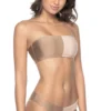 PilyQ Sandstone Two Tone Bandeau Top