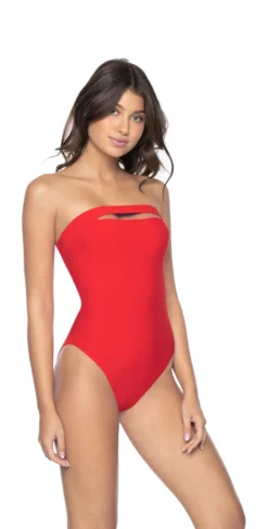 PilyQ Red Coral Sabrina One Piece