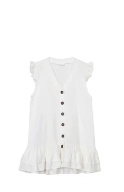 PQ Swim Water Lily Marina Button Dress -Sunflai Swimwear Shop R21 FLAT WAT 1075D scaled