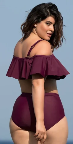 Raisins Curve Tortuga Flounce Top In Maroon Y840027-MAR 5 Raisins Curve Tortuga Flounce Top In Maroon Y840027-MAR -Sunflai Swimwear Shop Raisins Curve Sayulita Solids Mar 2 841ae60d 24b2 4953 aed1 1dc9963e7044